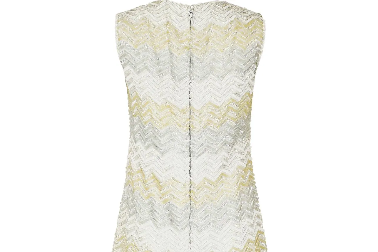 ARCHIVE - 1960s Dynasty Chevron Sequinned Shift Dress