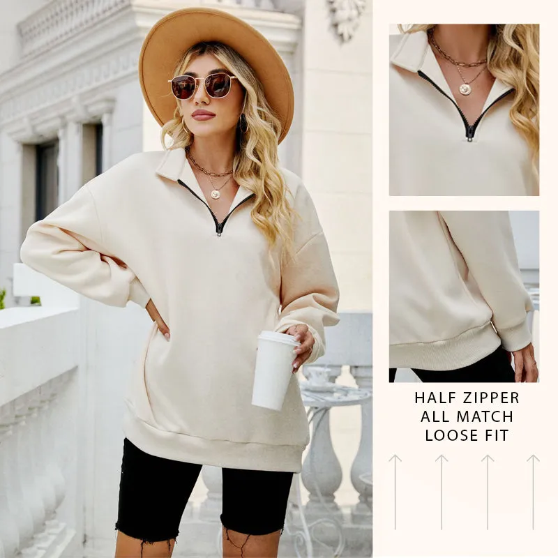 Black Friday Hot Sales - 49% OFFWomen's Half Zip Pullover Long Sleeve Sweatshirts