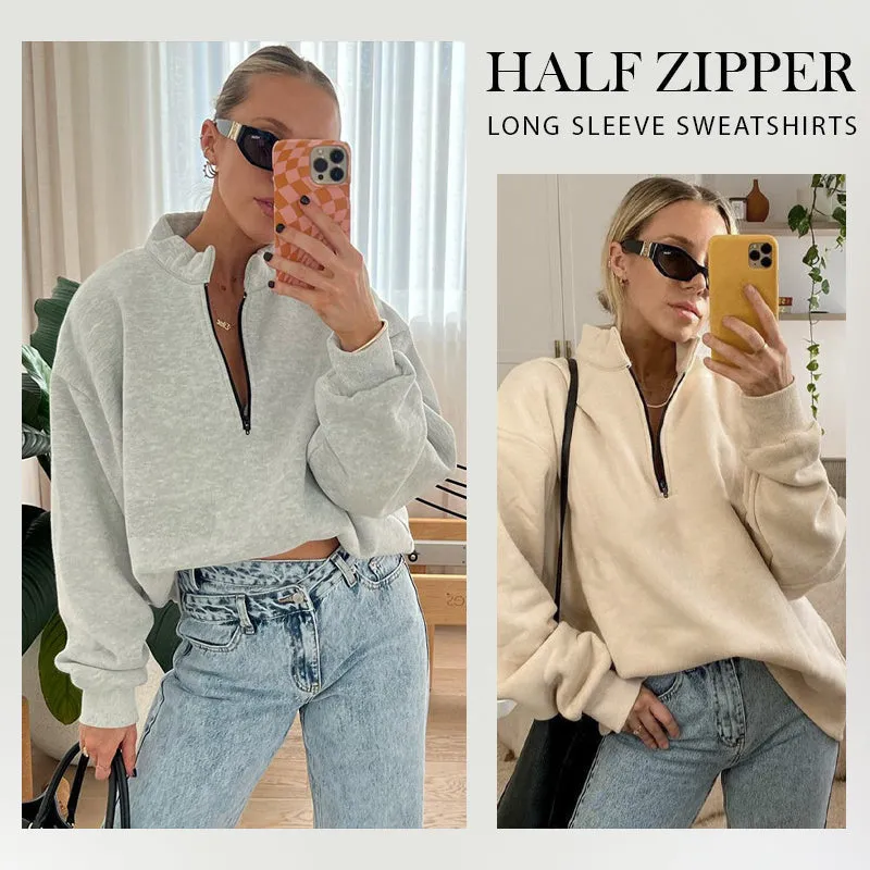 Black Friday Hot Sales - 49% OFFWomen's Half Zip Pullover Long Sleeve Sweatshirts