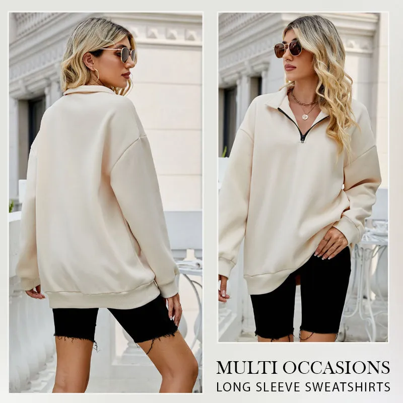 Black Friday Hot Sales - 49% OFFWomen's Half Zip Pullover Long Sleeve Sweatshirts
