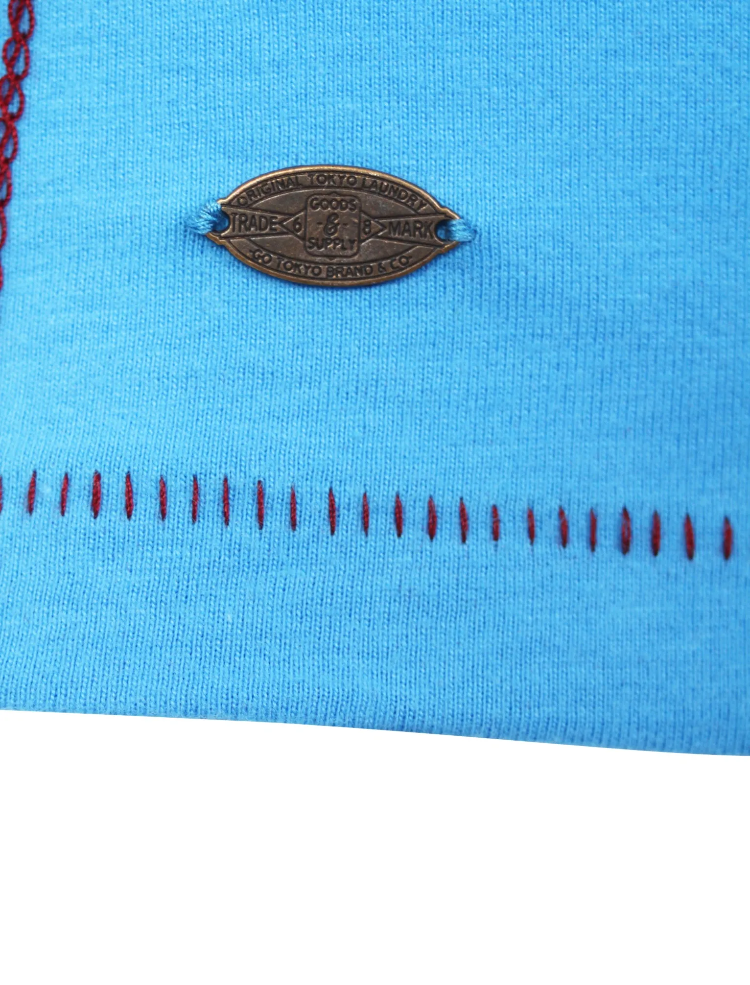 Cali Surf Motif T-Shirt in Swedish Blue - Tokyo Laundry