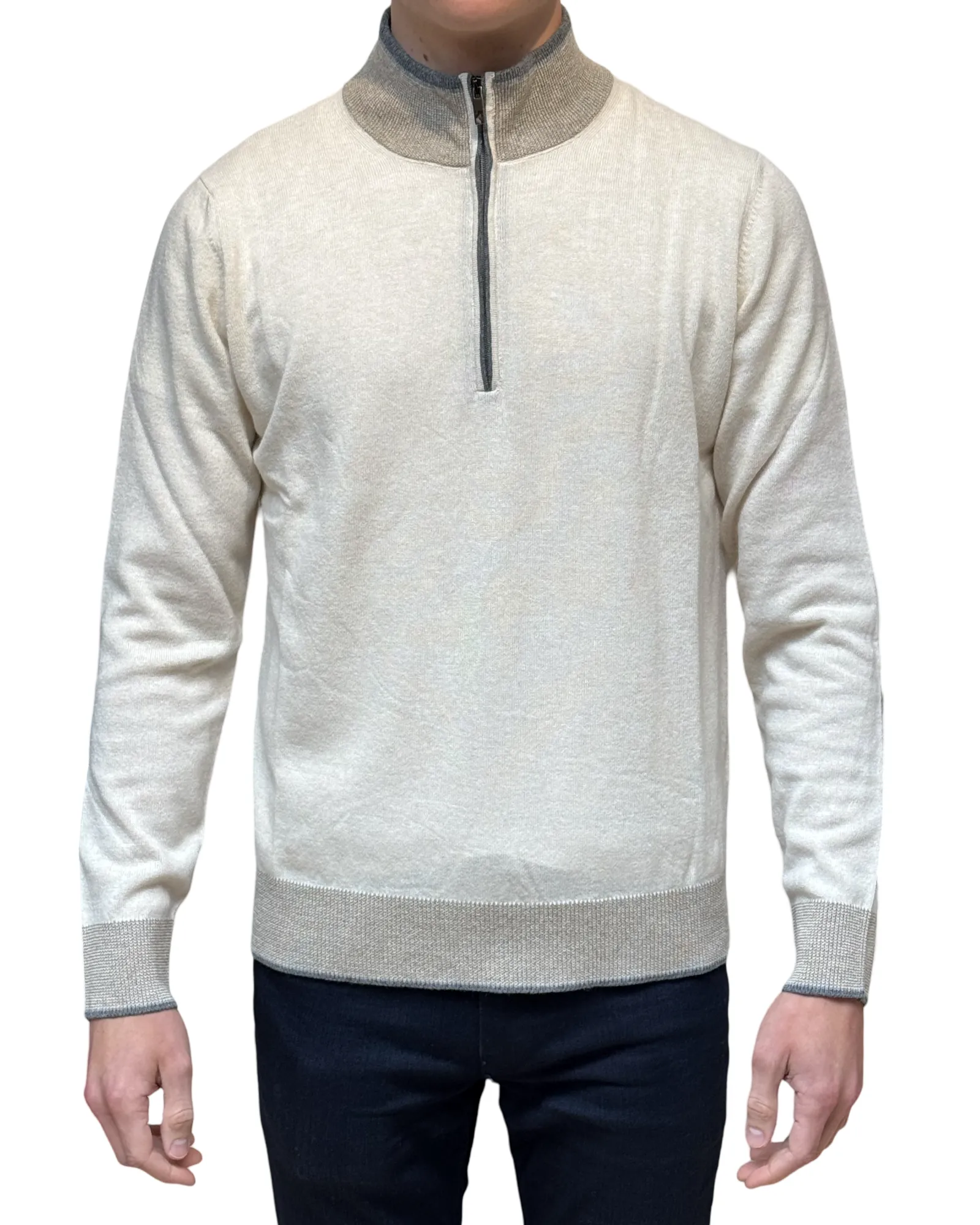 CODICE Quarter Zip Beige