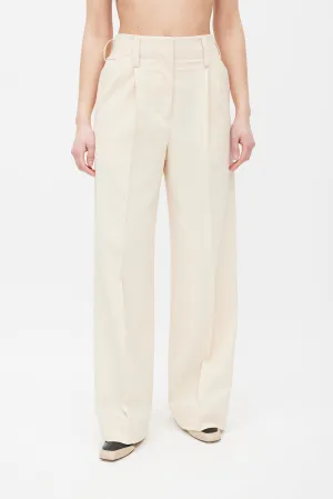 Cream Ulla Wide Leg Trouser