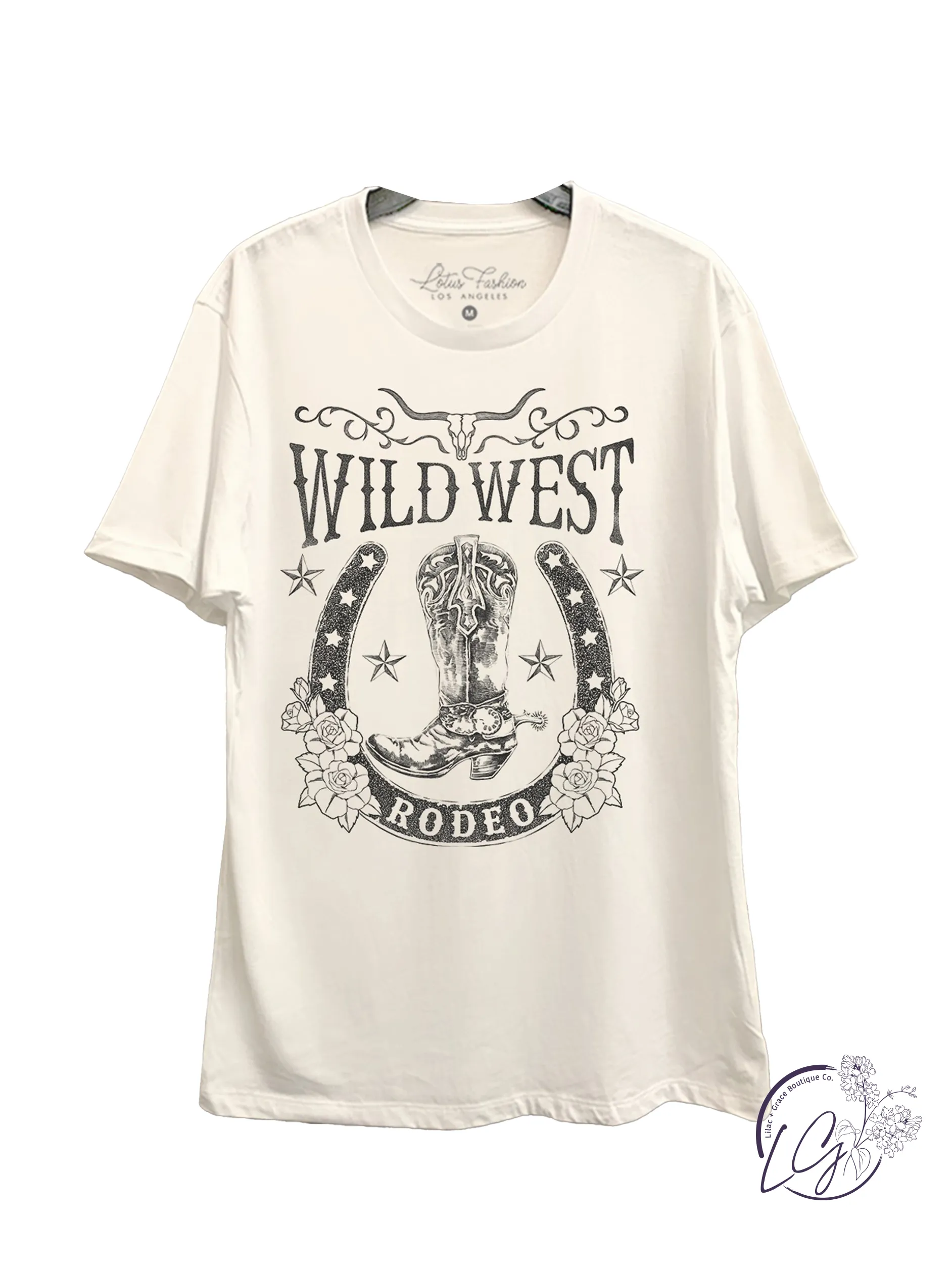 Curvy Wild West Rodeo Graphic Top
