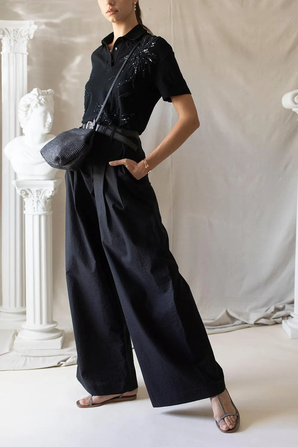 Extra Wide Leg Pleated Pants