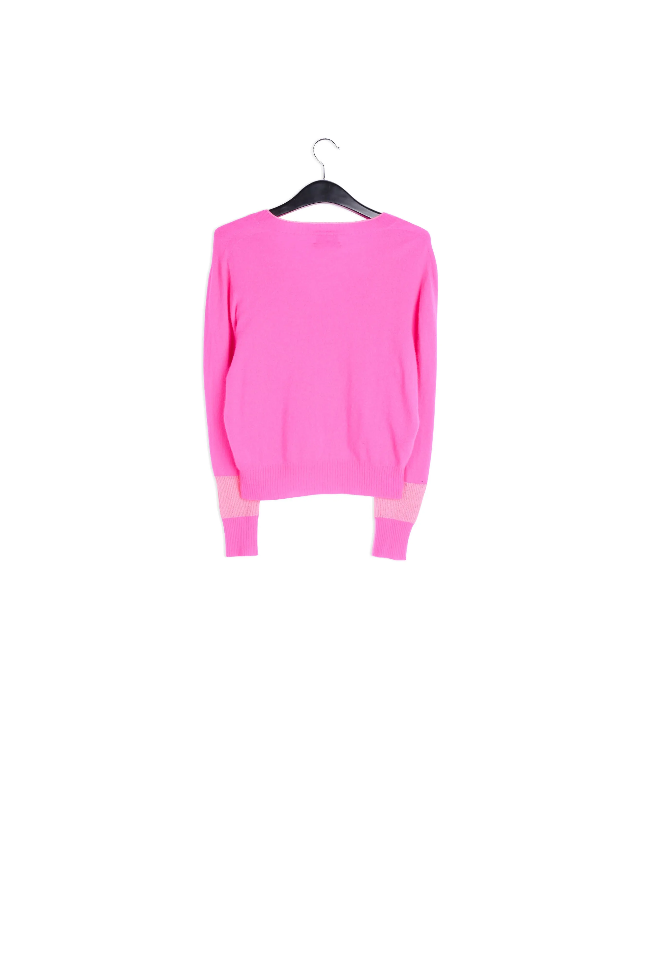 Fuchsia v-neck light knit sweater