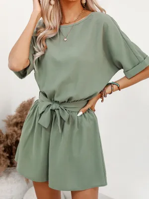 High-end Belted Jumpsuit Outfit