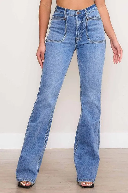High Rise Bootcut Jeans