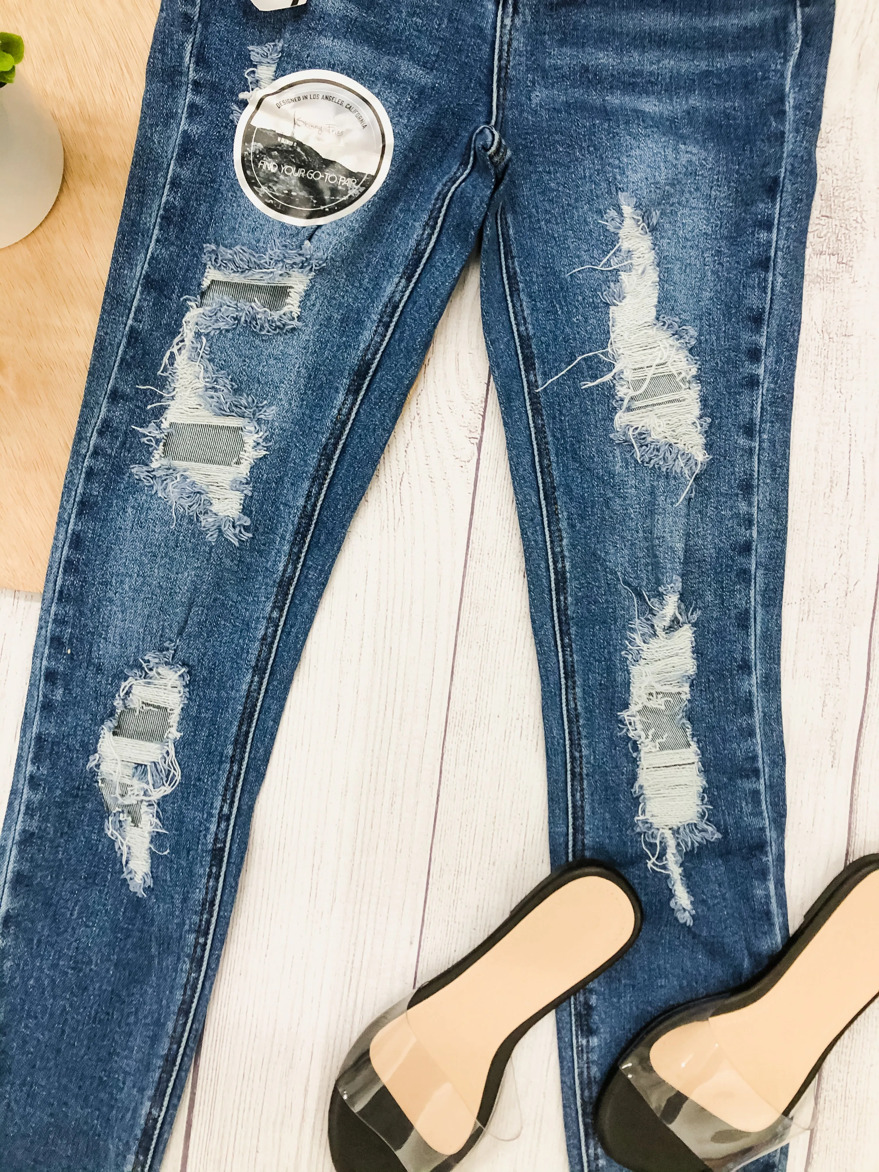 High Rise Destroyed Jeans