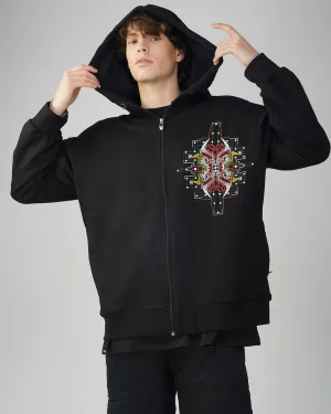 Kinich Ahau | Oversized Hoodie | UV Light Reactive & Glow In Dark