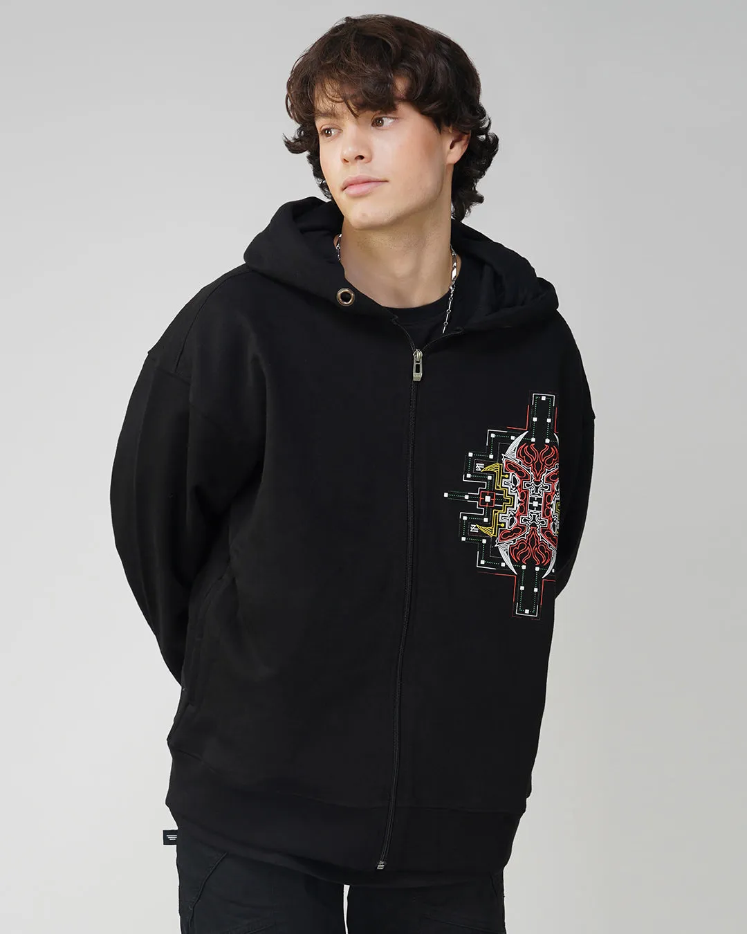 Kinich Ahau | Oversized Hoodie | UV Light Reactive & Glow In Dark