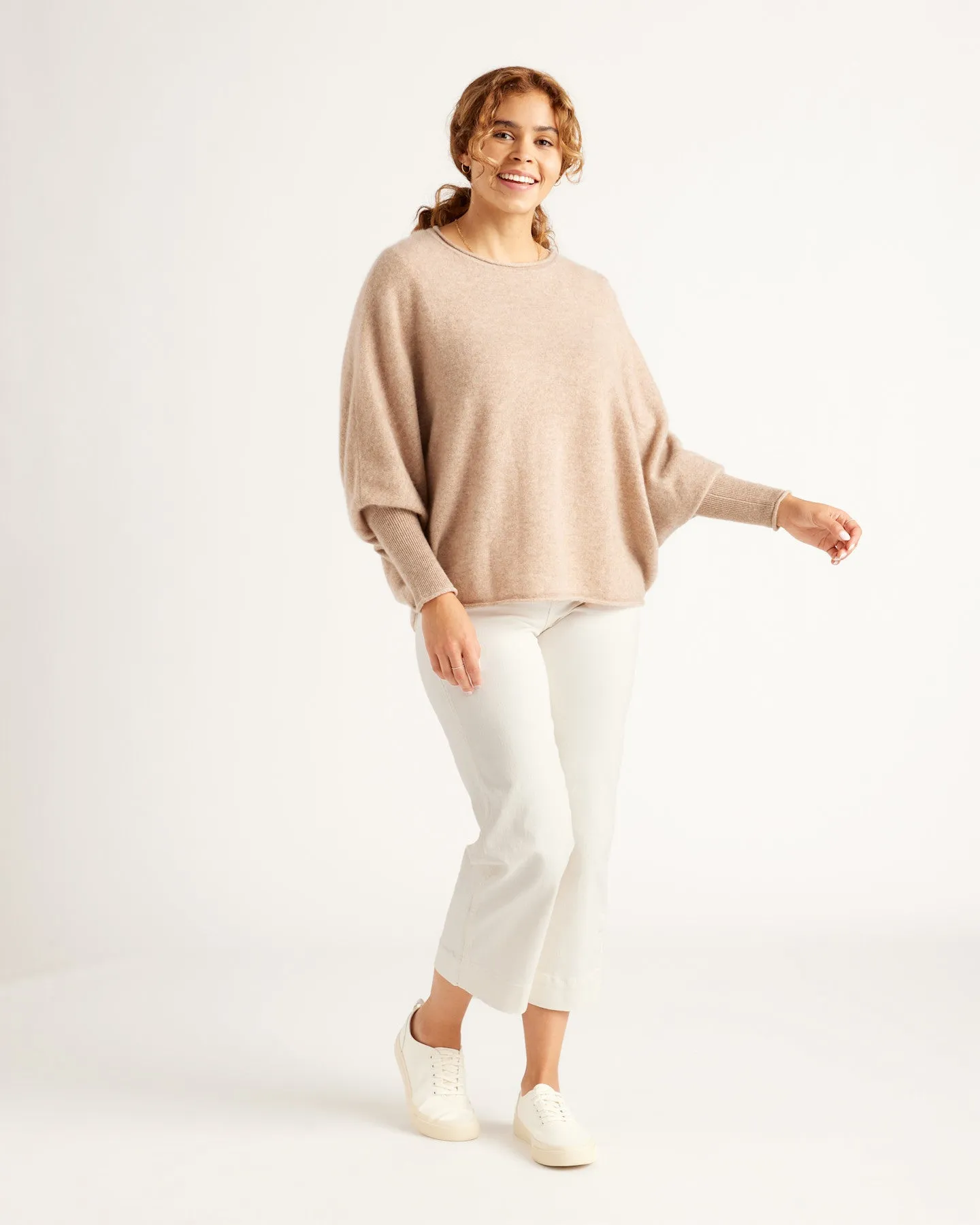 Lightweight Mongolian Cashmere Batwing Sweater