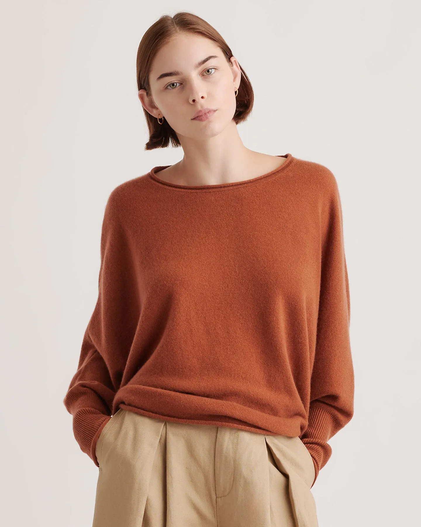 Lightweight Mongolian Cashmere Batwing Sweater