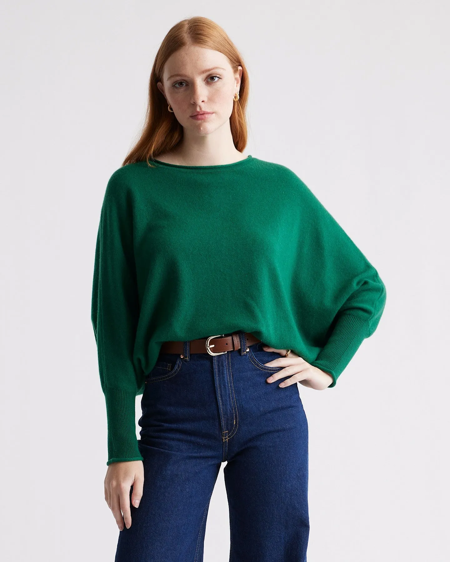 Lightweight Mongolian Cashmere Batwing Sweater