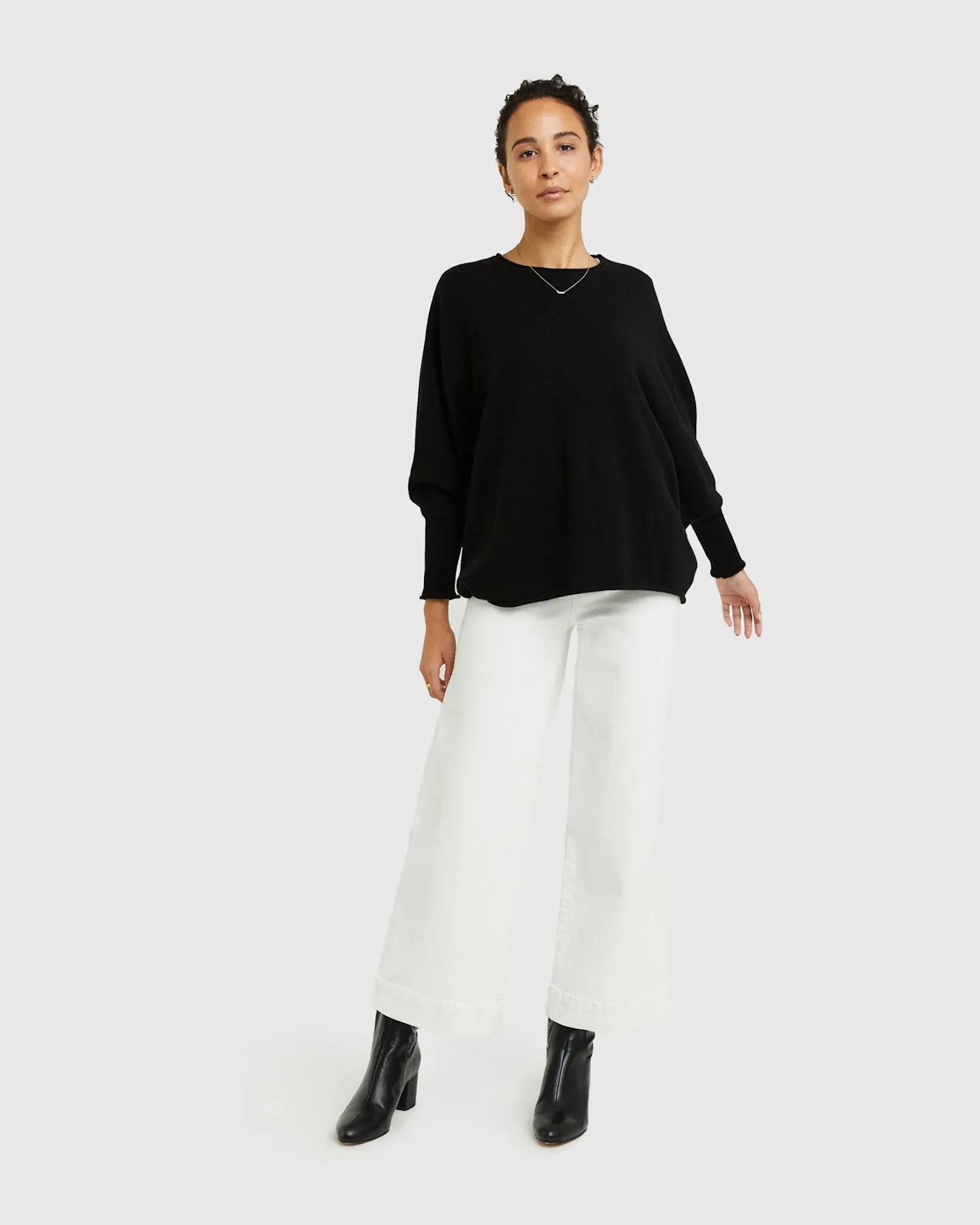 Lightweight Mongolian Cashmere Batwing Sweater