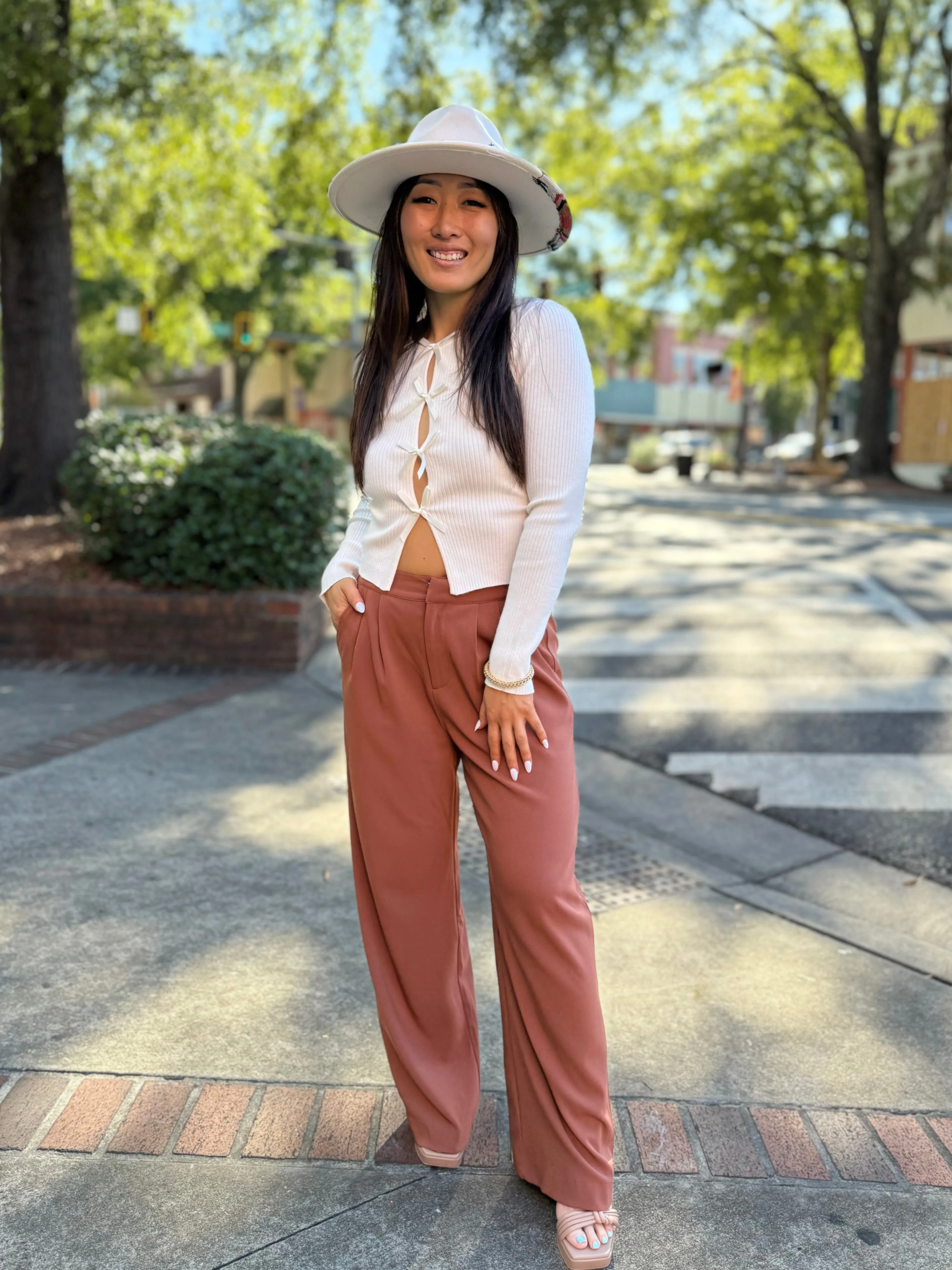 Morning Brew Pleated Pants
