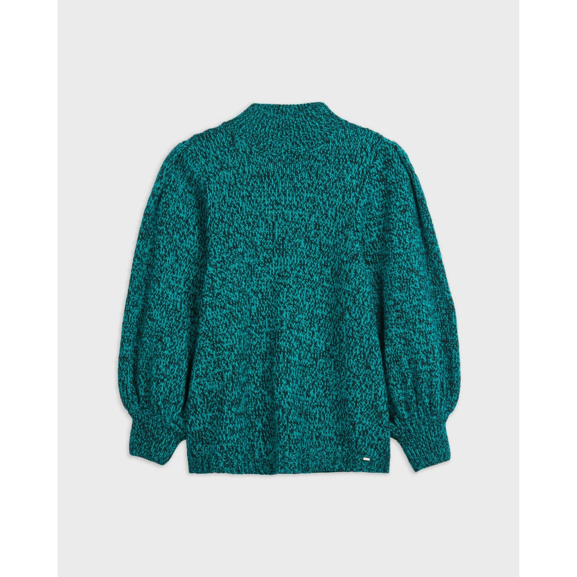 Women Wmk-Elvinaa-Pleat Sleeve Cropped Sweater - Brt-Green