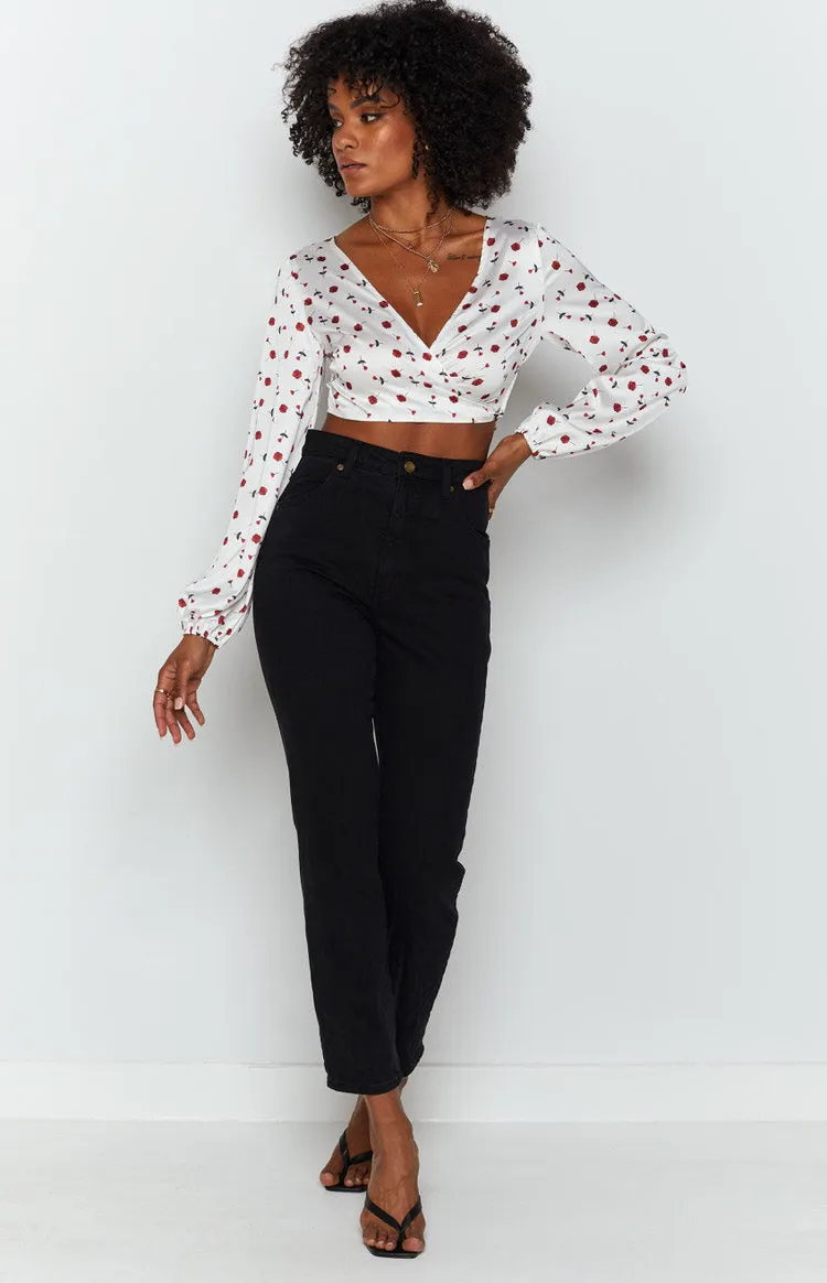 Zippy Wrap Blouse Floral